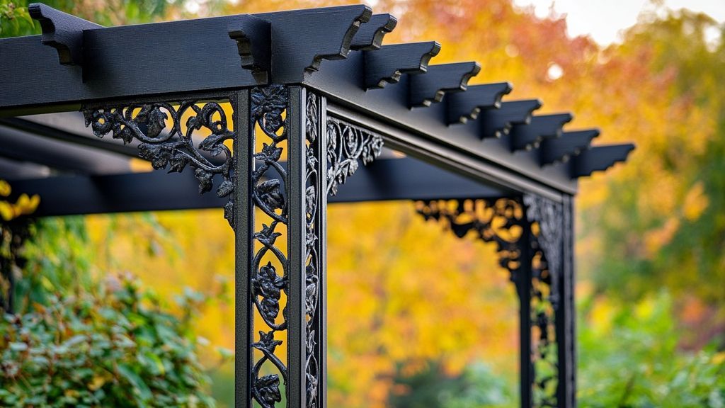 Quel est le coût moyen d’une pergola en fer forgé selon la dimension et la finition